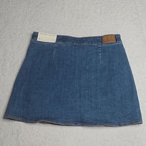 320 NWT AE Next Level High-Waisted Denim Skort Size 4 - Picture 4 of 11